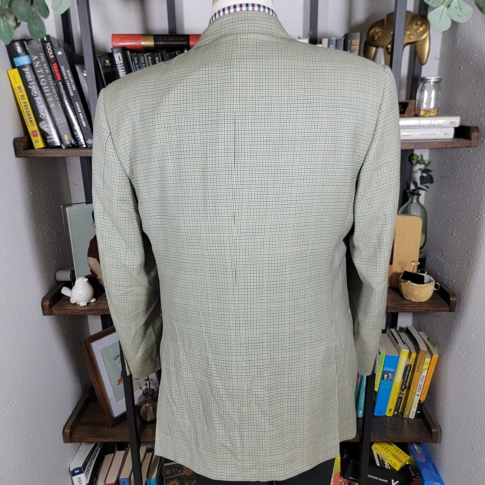 Canali Modello AL 1330/00 Mens Sport Coat 3 Button Multi Color Houndstooth 42R - Picture 11 of 16